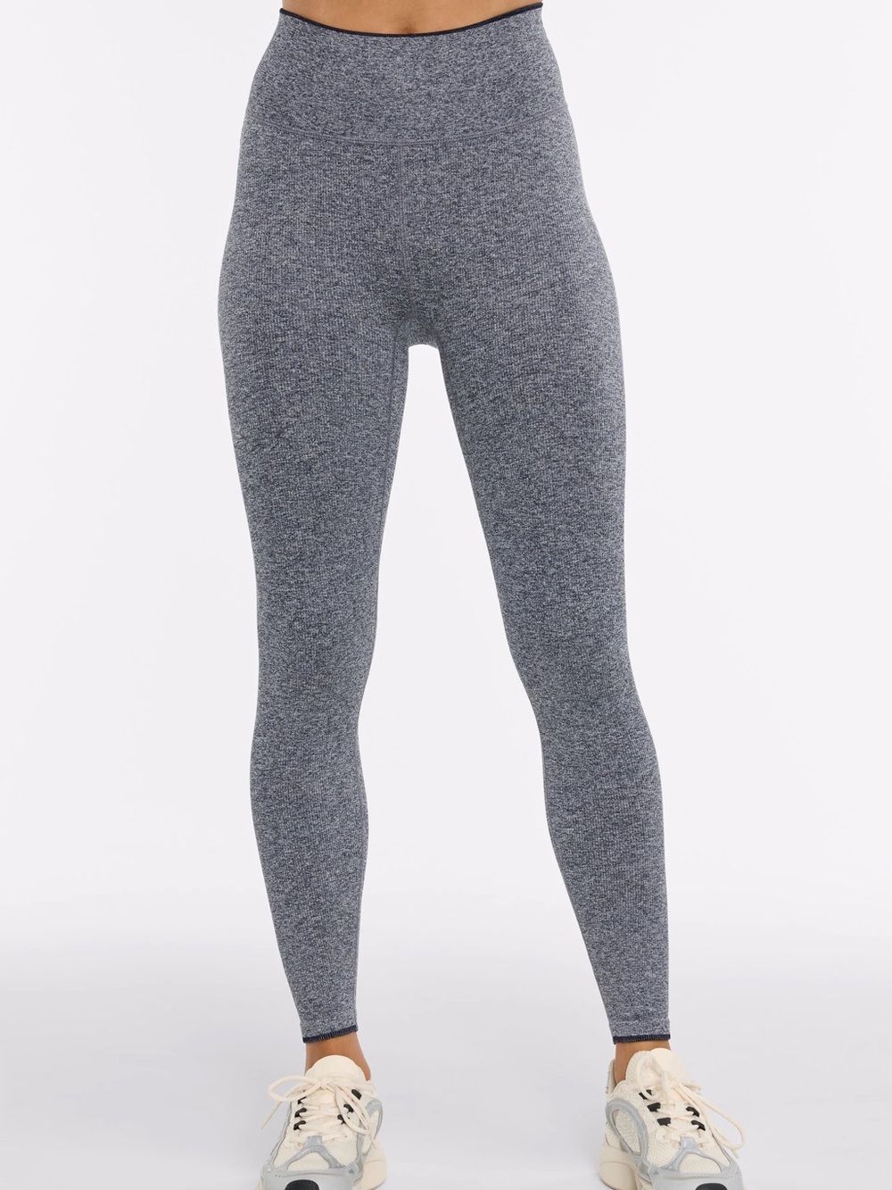 High-Rise Melange Micro Rib Seamless Legging, XSS